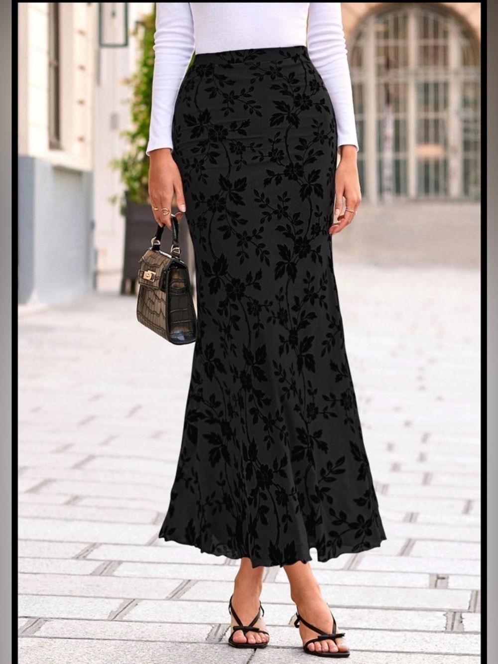 NWT Floral Mesh Maxi Skirt Elastic High Waisted Boho Elegant Mermaid sz XXL